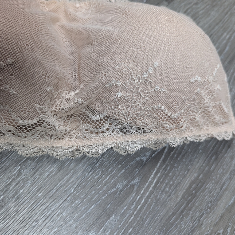 SPANX Strapless Lace Bandeau Bra in Blush Pink - Picture 4 of 11